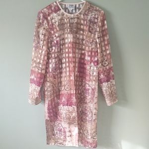 VINTAGE RM RICHARDS By KAREN KWONG Pink Gold Sheer Sparkly Kimono Jacket Size 8